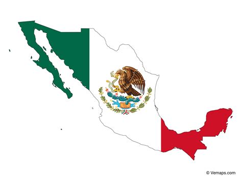 Flag Map of Mexico | Free Vector Maps