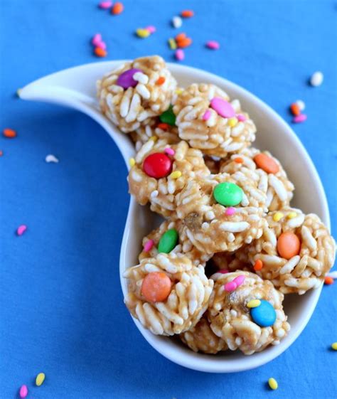 Puffed Rice Peanut Butter Balls (Cooking without fire) | Recept