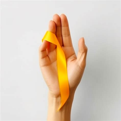 Premium AI Image | Suicide prevention yellow ribbon