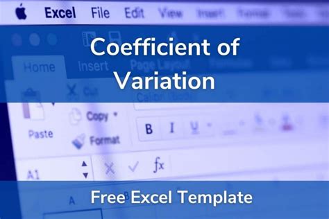 Coefficient of Variation – Excel Template • 365 Financial Analyst