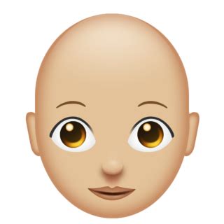 👩🏼‍🦲 Woman: Medium-Light Skin Tone, Bald Emoji on Emojipedia Sample ...