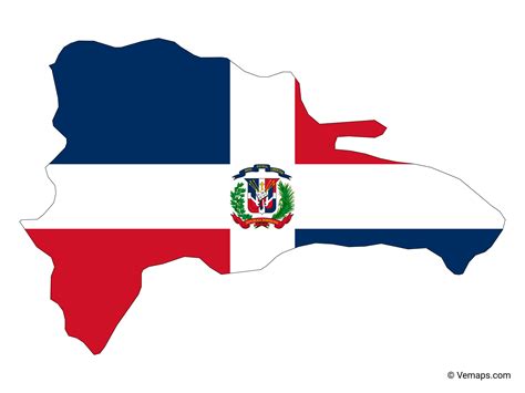 Flag Map of Dominican Republic | Free Vector Maps