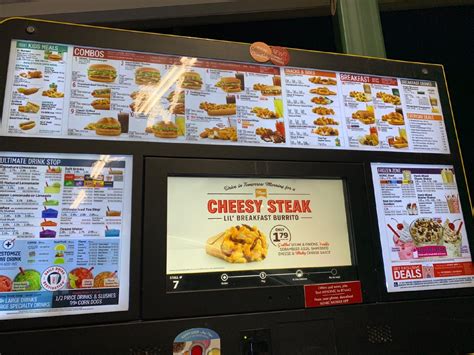 Menu at Sonic Drive-In fast food, Michigan City, 110 Dunes Plaza