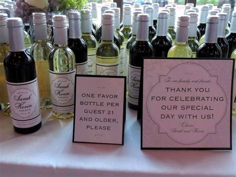 Small Wine Bottles Wedding Favors