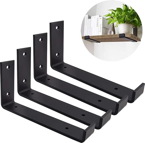 TLBTEK Shelf Brackets 9.25 inch for Shelves, Rustic Shelf Bracket ...