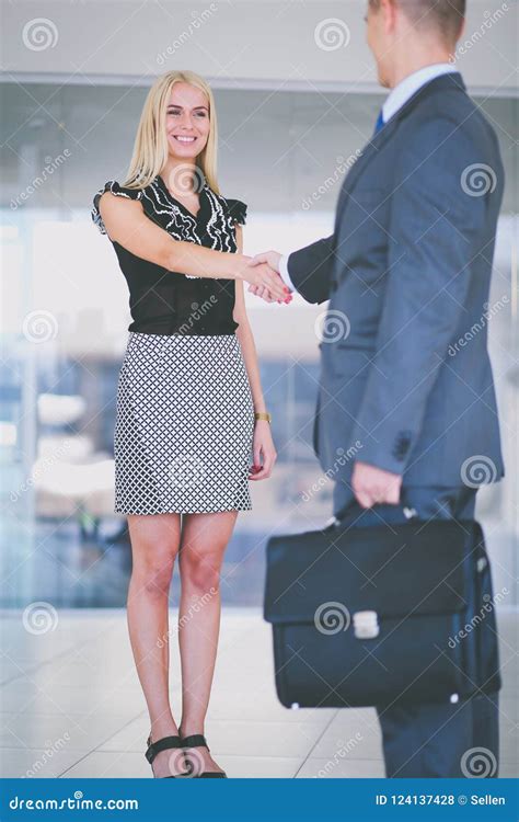 Business People Shaking Hands after Meeting Stock Photo - Image of ...