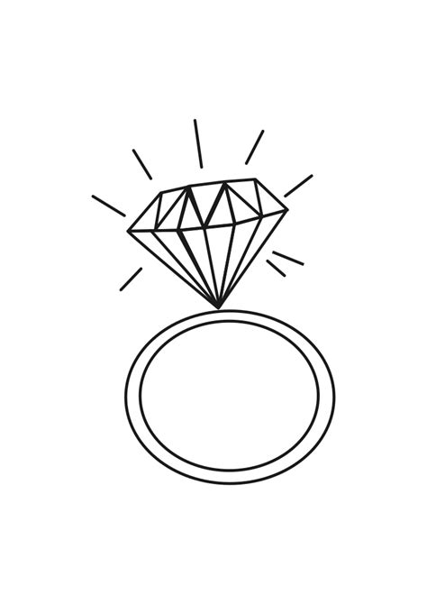 Wedding Ring with Diamond Clipart - free svg file for members - SVG Heart