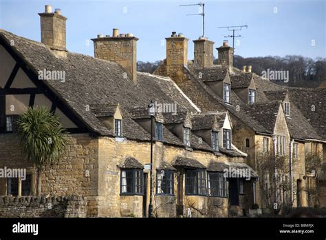 cottages broadway village the cotswolds worcestershire england uk Stock ...