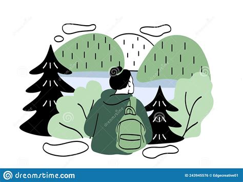 People resting in nature stock illustration. Illustration of doodle ...