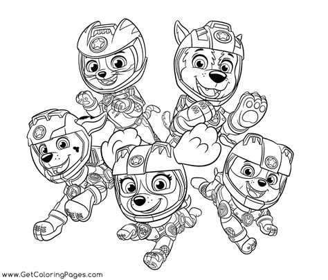 Free Printable Paw Patrol Mighty Pups Coloring Page - Free Printable ...