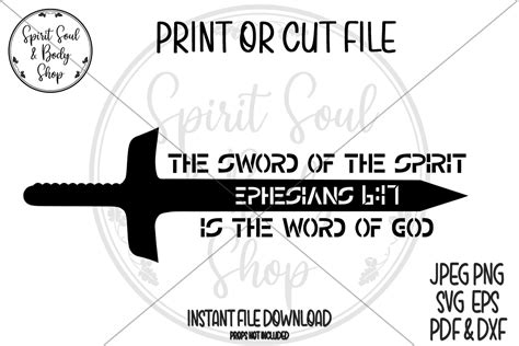 Sword of the Spirit Graphic by Spirit Soul and Body · Creative Fabrica