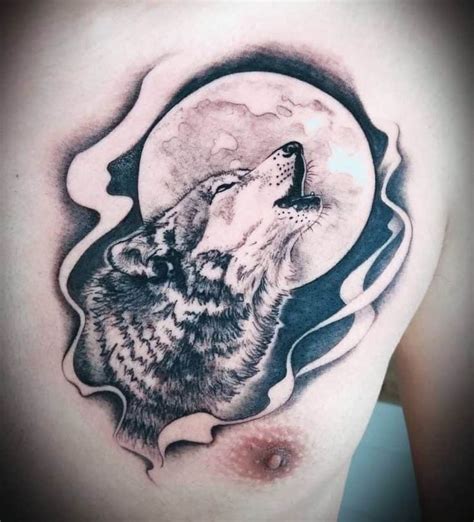 Cool Howling Wolf Tattoo Ideas and Their Meaning | Wolf and moon tattoo ...