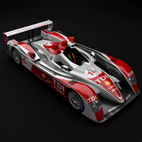 3dsmax realistic audi r10 race car