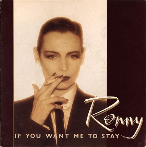 Ronny – If You Want Me To Stay | Releases | Discogs