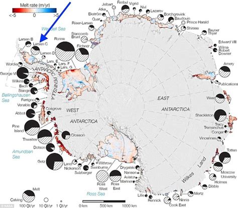 Giant Antarctic iceberg is 'hanging by a thread' | Daily Mail Online