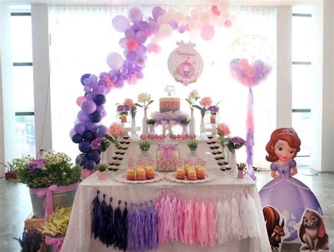 Kara's Party Ideas Floral Sofia The First Birthday Party | Kara's Party ...