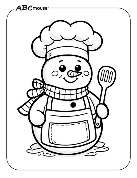 Free Snowman Coloring Pages | ABCmouse