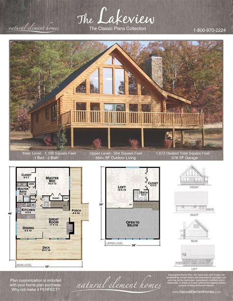 Log Home Loft Floor Plans - floorplans.click