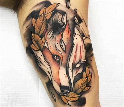 Fox head tattoo by Gustavo Takazone | Photo 28140