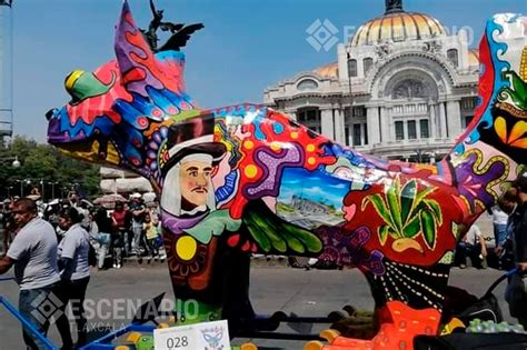 Un alebrije tlaxcalteca monumental sorprendió a la CDMX