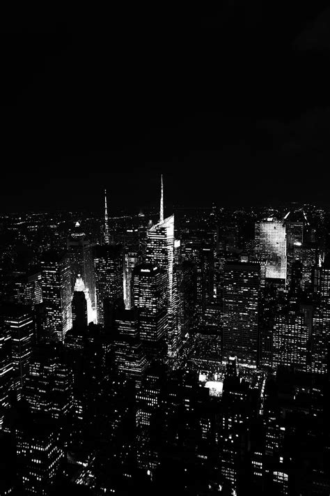 City Night Wallpaper Black And White