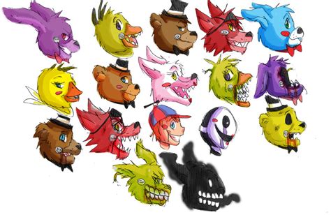 FNAF all animatronics by FarolitoProducciones on DeviantArt