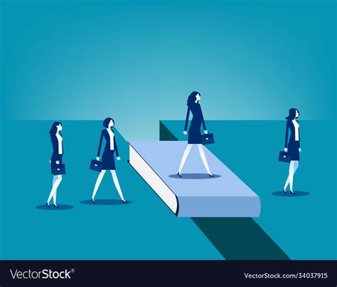 Business people bridging gap Royalty Free Vector Image