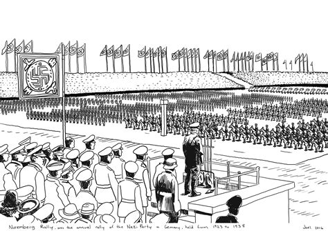 Joel Tarling Historical illustration: Nuremberg Rally - Joel Tarling