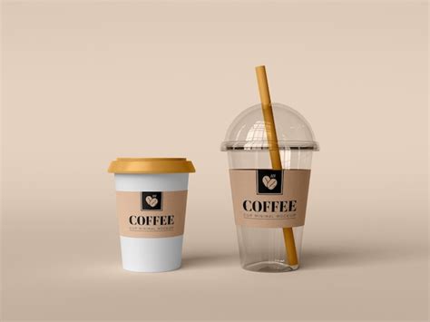 Premium PSD | Take away coffee cup mockup