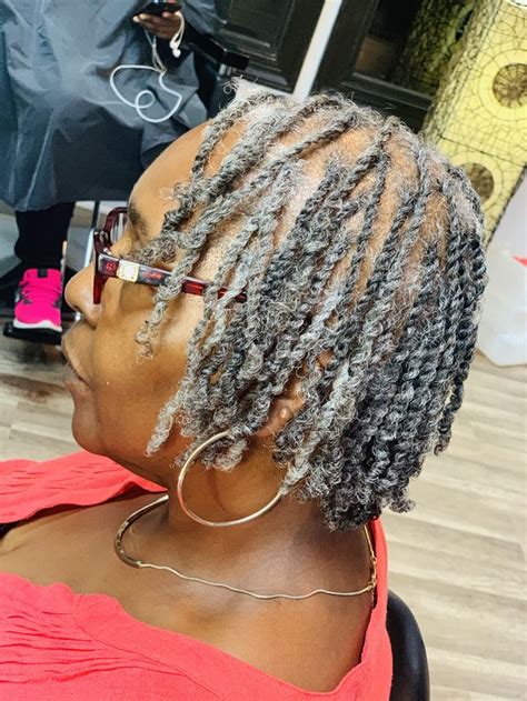 Grey hair #twostrandtwist style | Natural hair twists, Natural gray ...