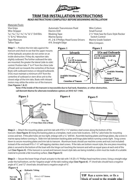 Bennett Marine Trim Tab_installation | Drill | Screw