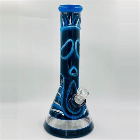 14" Hand Painting Glass Beaker Bong - Nimbus Imports