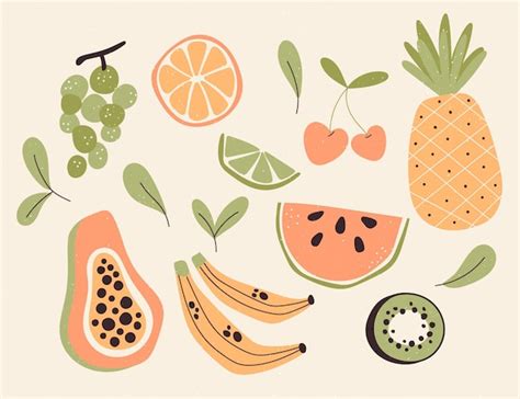 Free Vector | Hand drawn fruit collection