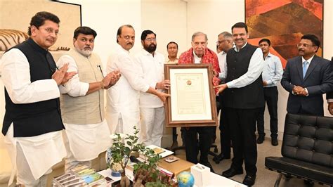 Maharashtra: Industrialist Ratan Tata conferred with Udyog Ratna award ...