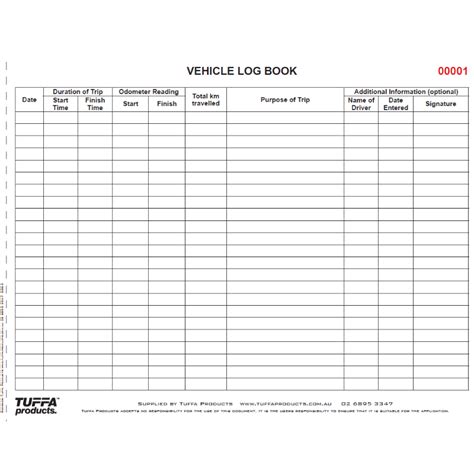 Vehicle Logbook - TUFFA Products