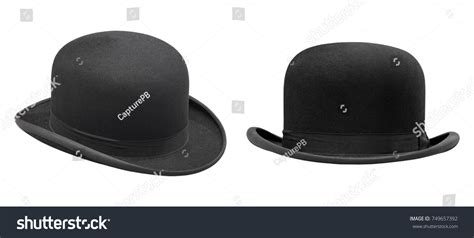 Two Stylish Black Bowler Hat Isolated Stock Photo 749657392 | Shutterstock