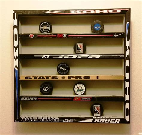 Hockey Puck Display Case (Holds 30 Pucks) hockey sticks, Hockey room ...