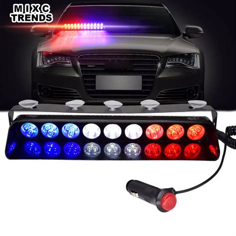 Dash Strobe Light DC 12V Car Windshield Police Light Bar Auto LED ...