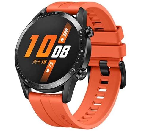 Huawei Watch GT-2 (GT2-B19)- Matte Black, Sunset Orange - 1000FiX ...