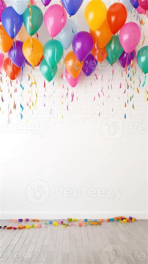 Colorful balloons and confetti. Colorful party balloons with confetti ...