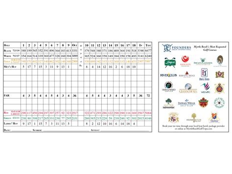 Golf Scorecards SSG Golf Score Cards Premium Printing Solutions