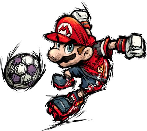 Super mario art, Super mario strikers, Mario art