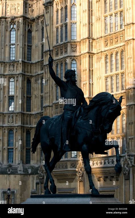 King Richard I Statue Houses of Parliament London England Stock Photo ...