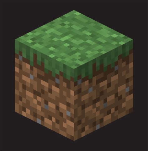 an image of a green and brown block in minecraft with no bricks on it