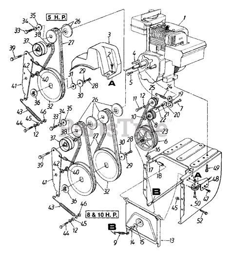 MTD 312-610E000 - MTD Snow Thrower (1992) Engine Assembly Parts Lookup ...