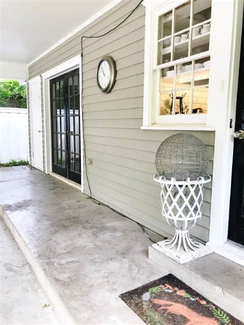 Before and After Painted Concrete Porch - Thistlewood Farm