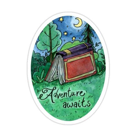 Adventure Awaits Sticker by arlieopal | Watercolor stickers, Adventure ...