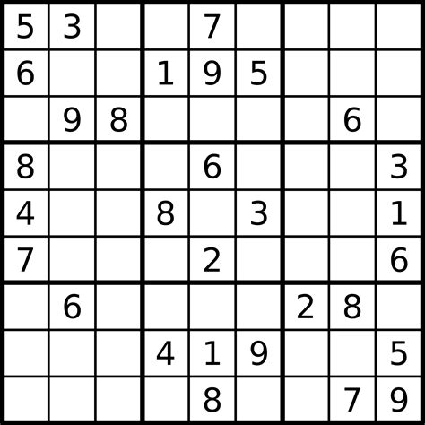 Printable Sudoku Puzzles 9X9 - Printable Crossword Puzzles