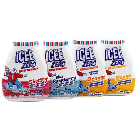 Buy ICEE Zero Calorie Cherry, Blue Raspberry, Orange and Mango Liquid ...