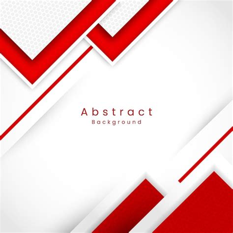 Premium Vector | Red and white square line geometric background